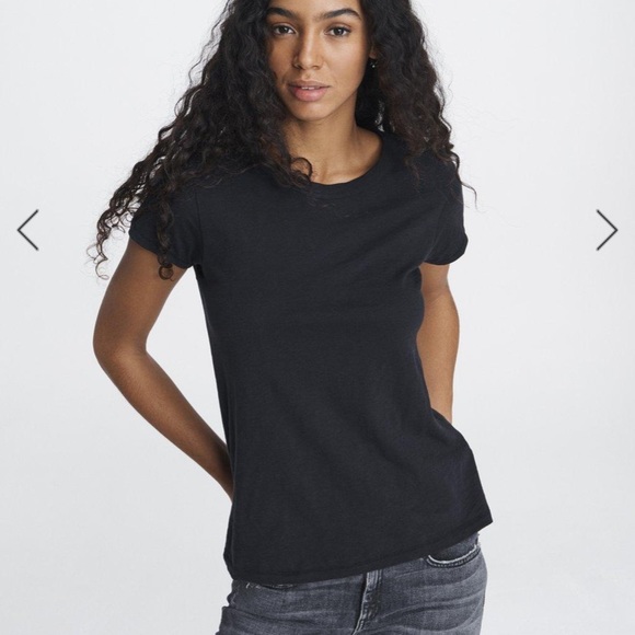 Rag and bone cropped black t-shirt - Picture 1 of 3